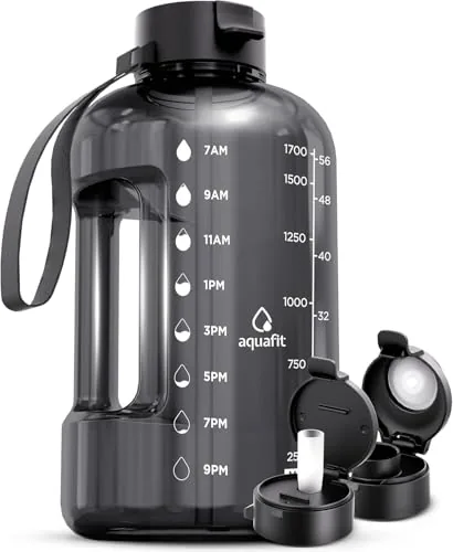AQUAFIT 64oz Half Gallon Bottle with Dual Lids