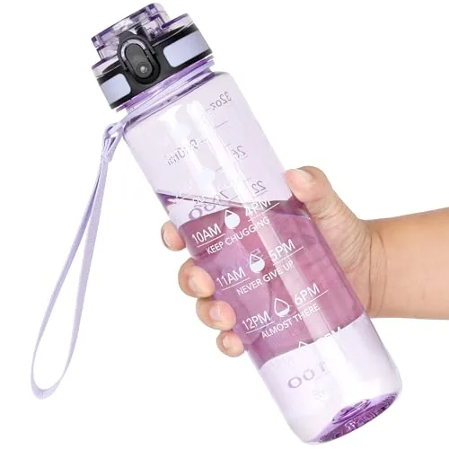 OLDLEY 32oz Motivational Water Bottle with Time Markers
