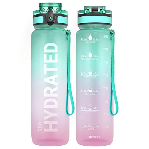 Sahara Sailor 32oz Tritan Bottle with Time Marker