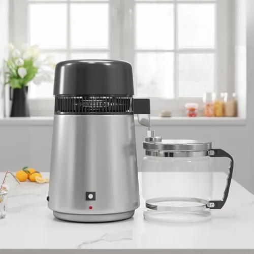 GarveeHome 4L Stainless Steel Water Distiller Glass Container