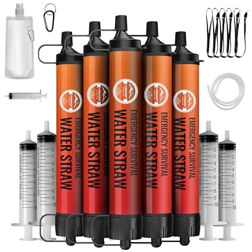 Lormandy Straw Filter 5-Pack for Group Camping