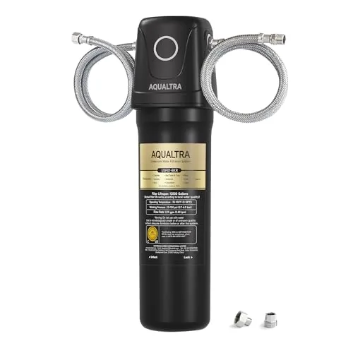 AQUALTRA USF01-BK Under Sink Filter 12K Gal BPA-Free