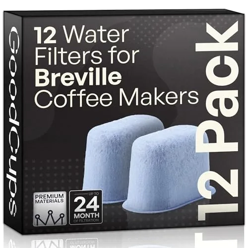 GoodCups BWF100 Charcoal Filters 12-Pack for Breville