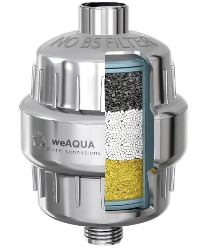 weAQUA Heavy Duty Shower Filter with KDF and Carbon