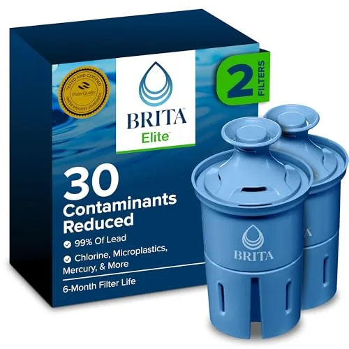 Brita Elite Filter Replacements 2-Pack, 6-Month Lifespan