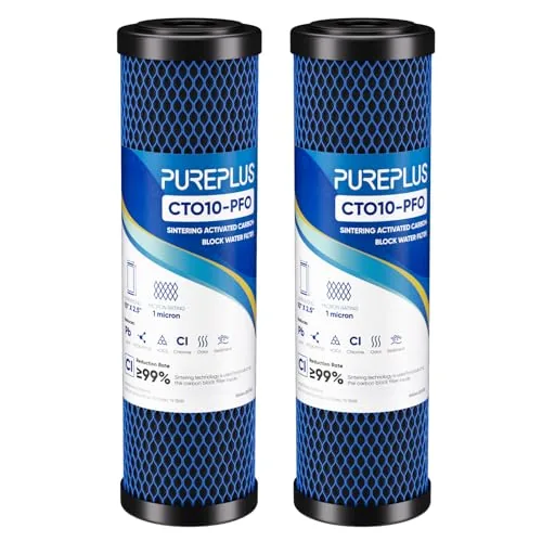 PUREPLUS 1-Micron PFAS Removal Filter 2.5x10in 2-Pack