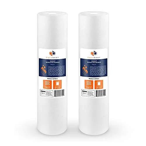 Aquaboon 20x4.5 Whole House Sediment Filter 5 Micron 2-Pack