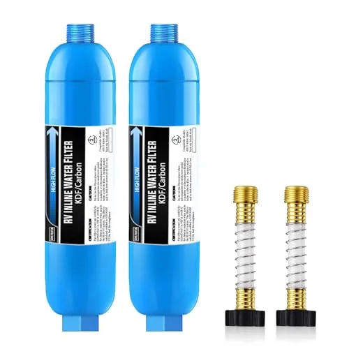 Lifefilter RV Marine Inline Water Filter with Hose Protectors