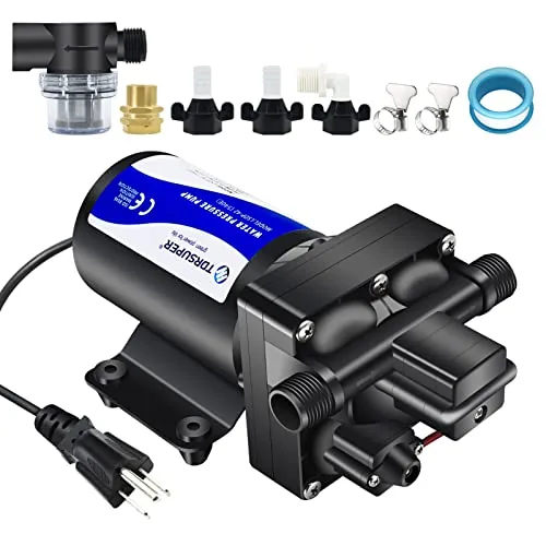 TDRSUPER 110V AC Diaphragm Pump 5.5GPM 75PSI RV Home