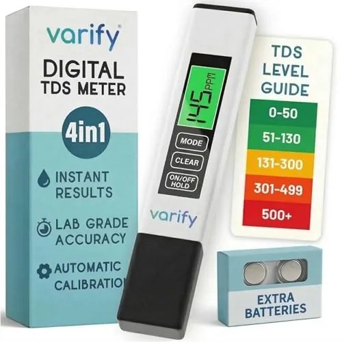 VARIFY 4-in-1 TDS Meter with Titanium Probe