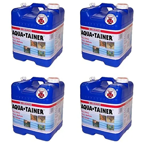 Reliance Aqua Tainer 7-Gallon Water Container 4-Pack
