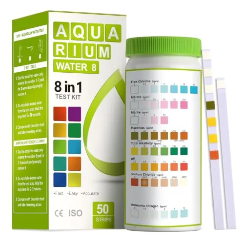 AAwipes 8-in-1 Aquarium Water Test Strips 50-Pack