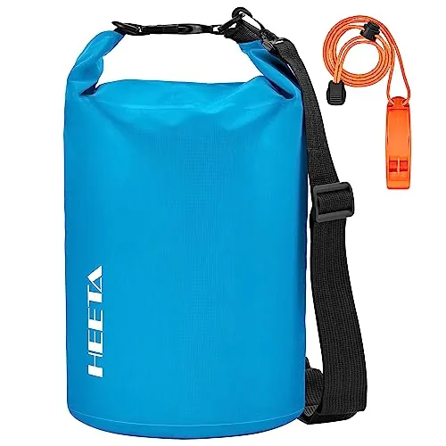HEETA 5L Waterproof Roll-Top Dry Bag with Whistle