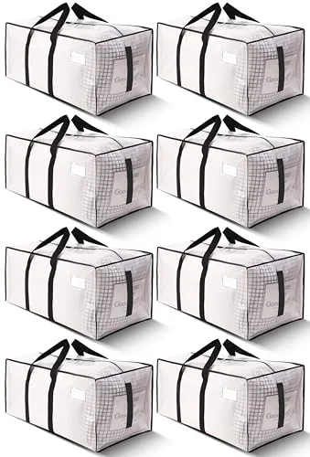 HOMESURE 24-Gal Moving Bags 200lb Wrap-Around Handles 8-Pack
