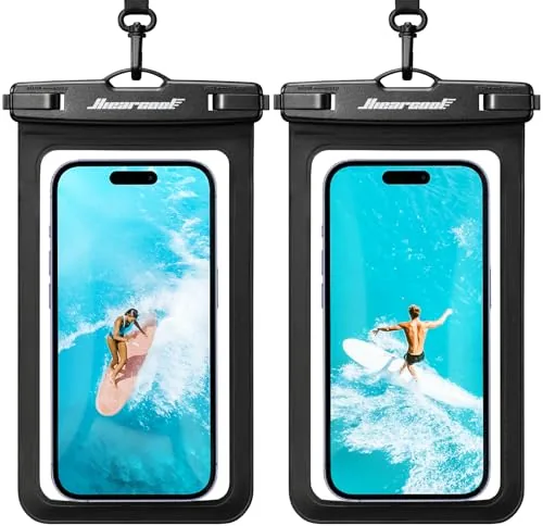 Hiearcool IPX8 Waterproof Phone Pouch 2-Pack 8.9in