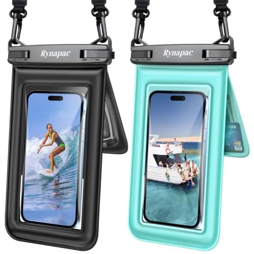 Rynapac Floating Waterproof Phone Pouch 2-Pack IPX8