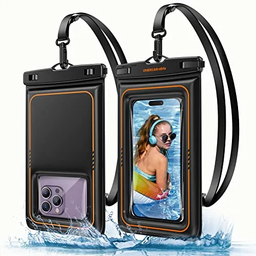 UNBREAKcable IPX8 Floating Waterproof Phone Pouch 2-Pack