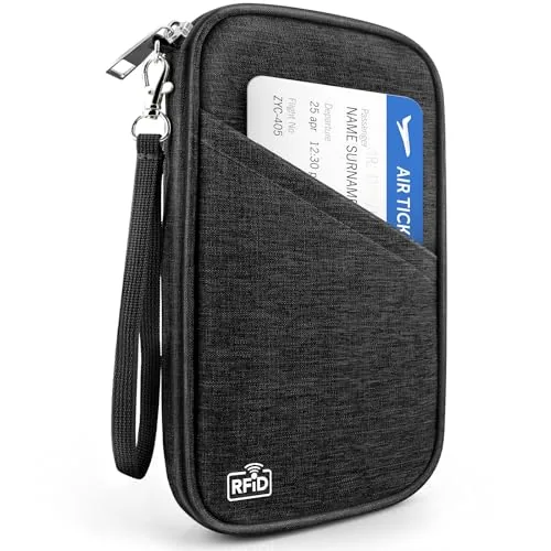 HOHOM Family Passport Holder RFID Wallet 4-5 Passports